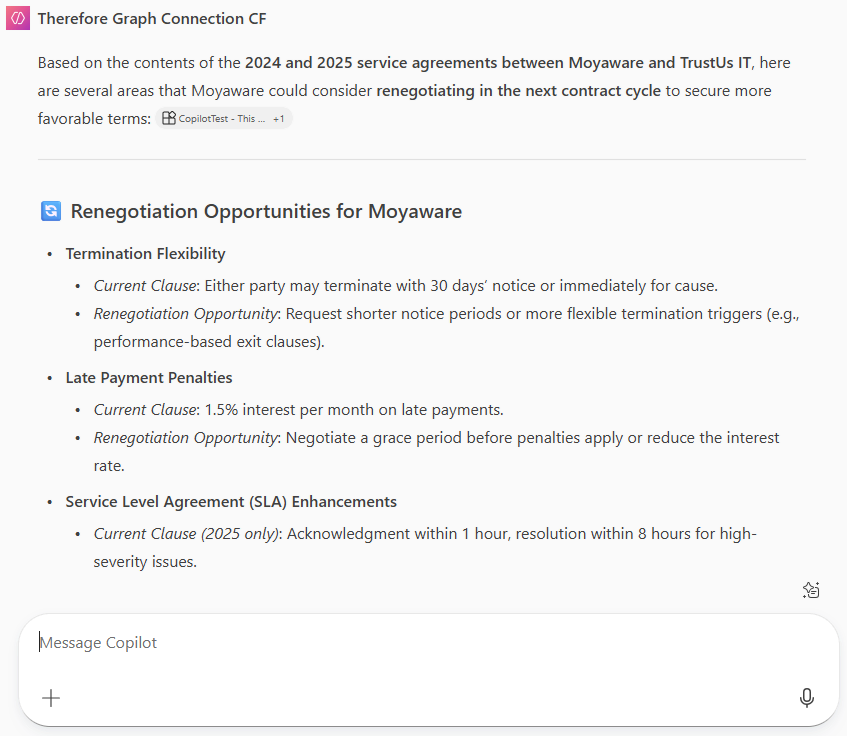 Use the Copilot app to gain insights into critical information stored in your documents.