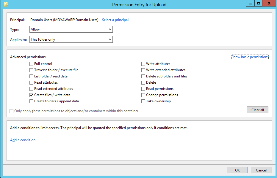 Schermata esemplare Windows Server 2012