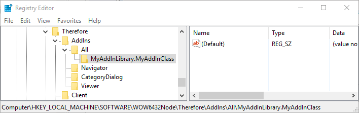 RegeditMyAddinClass