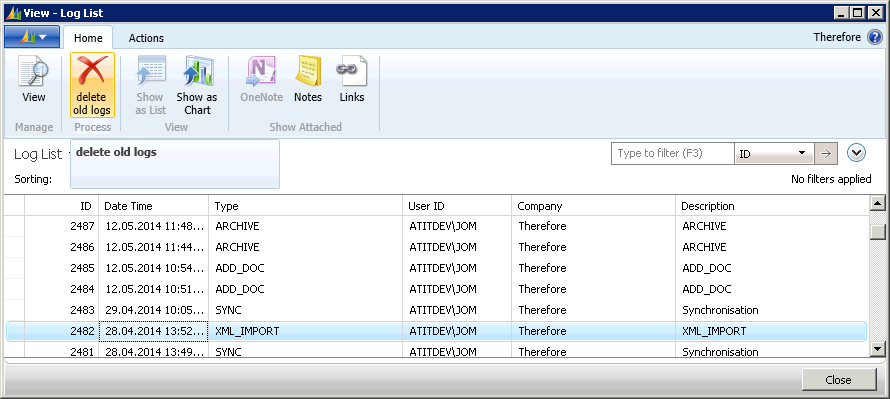 Figure 47: Log List
