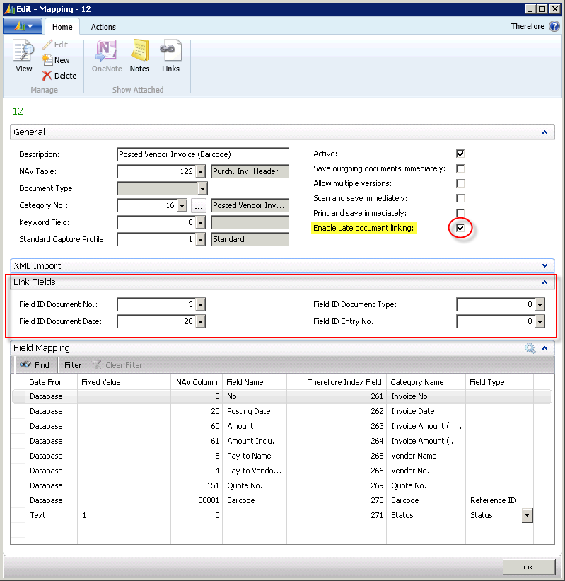 Figure 28: Mapping No. 12 (Posted Vendor Invoice - Barcode)