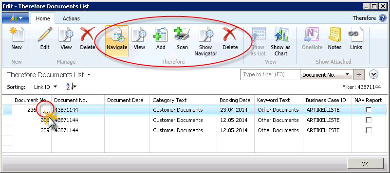 Figure 12: (archived) Therefore™Documents List