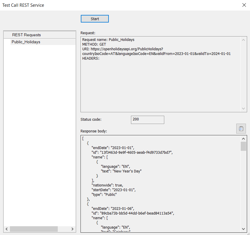 test-drive sql server data services: figure 4 emulate... Test Call REST Service