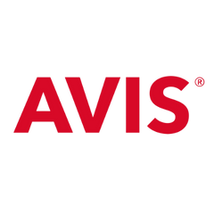 The image shows the AVIS logo with the word "AVIS" in bold, red, uppercase letters on a light gray background.