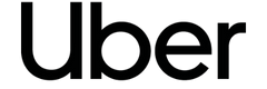 The image shows the Uber logo with the word "Uber" written in bold, black letters on a light background.