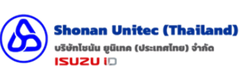 Logo with a blue abstract symbol on the left, followed by the text "Shonan Unitec (Thailand)" in blue and Thai script underneath. Below is the "ISUZU" logo in red with "ID" in gray.
